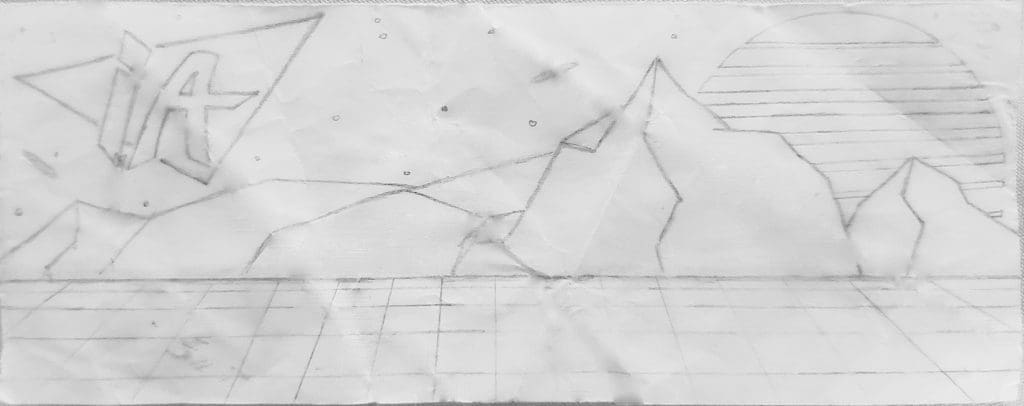 An early sketch of the Inteligencia Automovil design that was developed into the final design