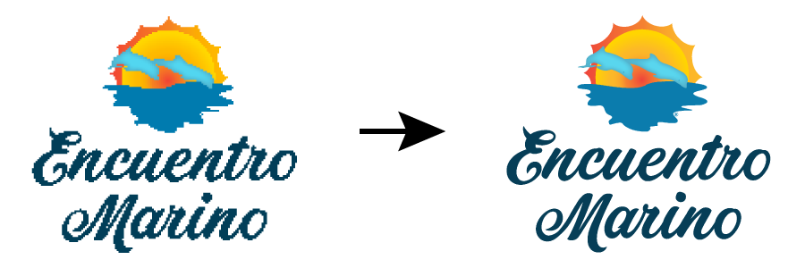 Raster to Vector Version of the Encuentro Marino Logo