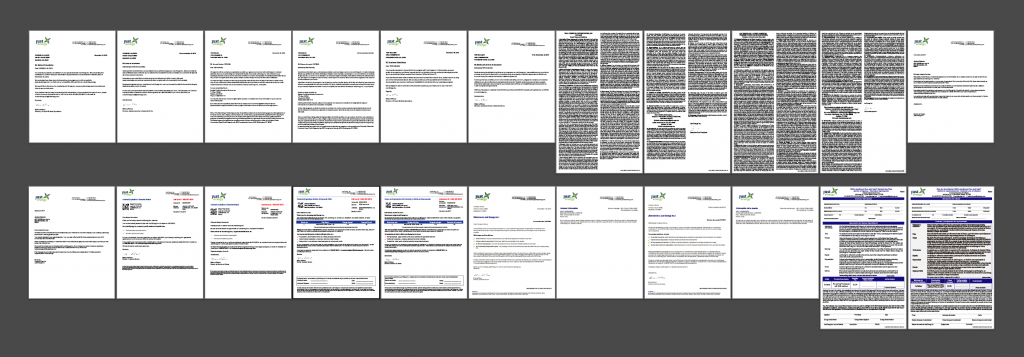 Just Energy Single open document, consisting of 22 pages of edited and approximately 70% translated pages to Spanish, the rest consisting of English Legal, letters, and contracts